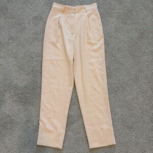 Revolve Song of Style Pants Womens M Pink Plaid Pleated Tapered Trouser Preppy